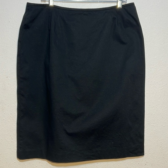 Le Suit Womens Black Lined Pencil Business Skirt Size 16 - Picture 1 of 10